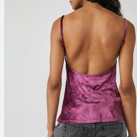 FREE People Purple Fig Jam ALL Night Velvet Tunic Topper, size Small - Picture 4 of 13